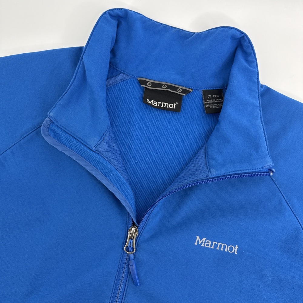 Marmot Softshell Jacket Men XL Full Zip Blue Athletic‎ Outdoor Hiking